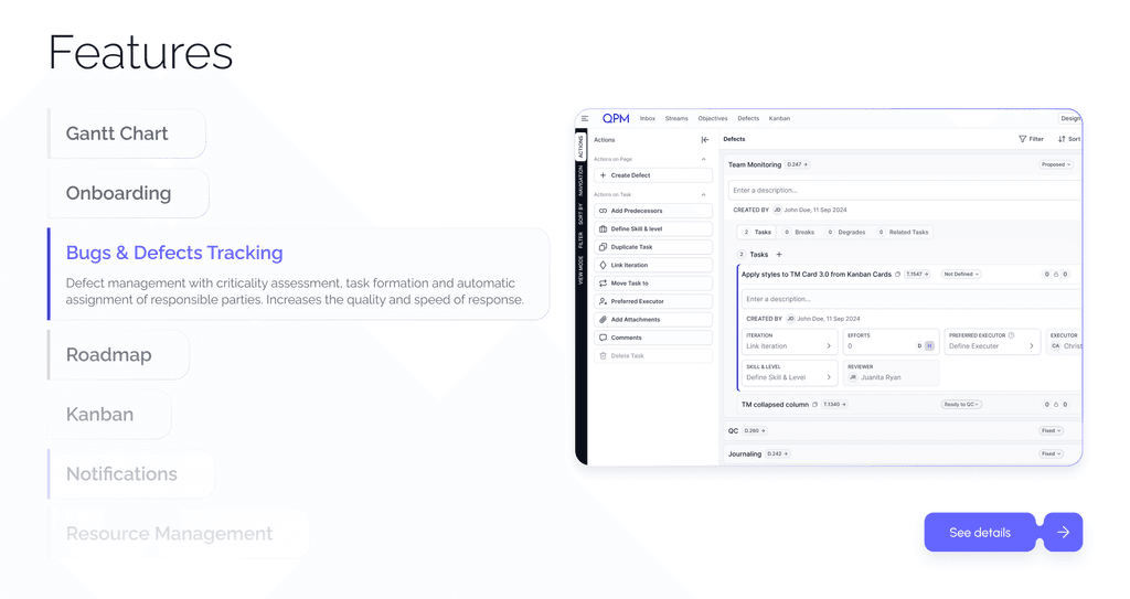 Bug & Defect Tracking