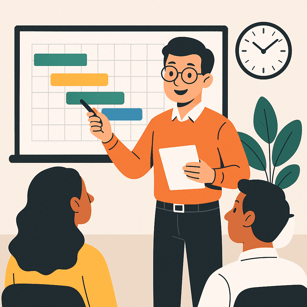 Businessman facing project risks and deadlines, symbolizing poor risk management