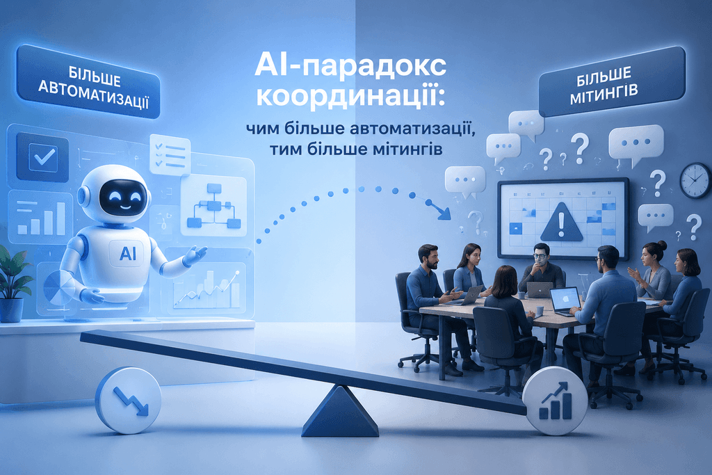 AI-парадокс координації: чим більше автоматизації, тим більше мітингів