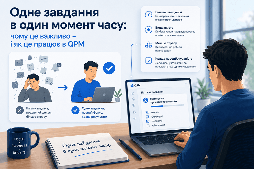 Одне завдання в один момент часу: чому це важливо – і як це працює в QPM