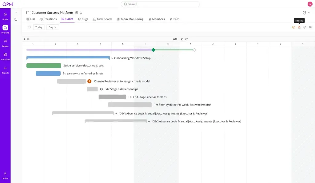 Gantt with Simulation mode